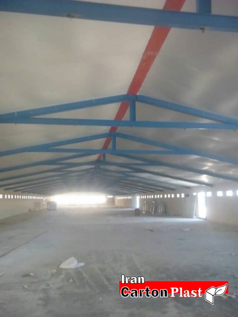 پوشش سقف سوله با کارتن پلاست