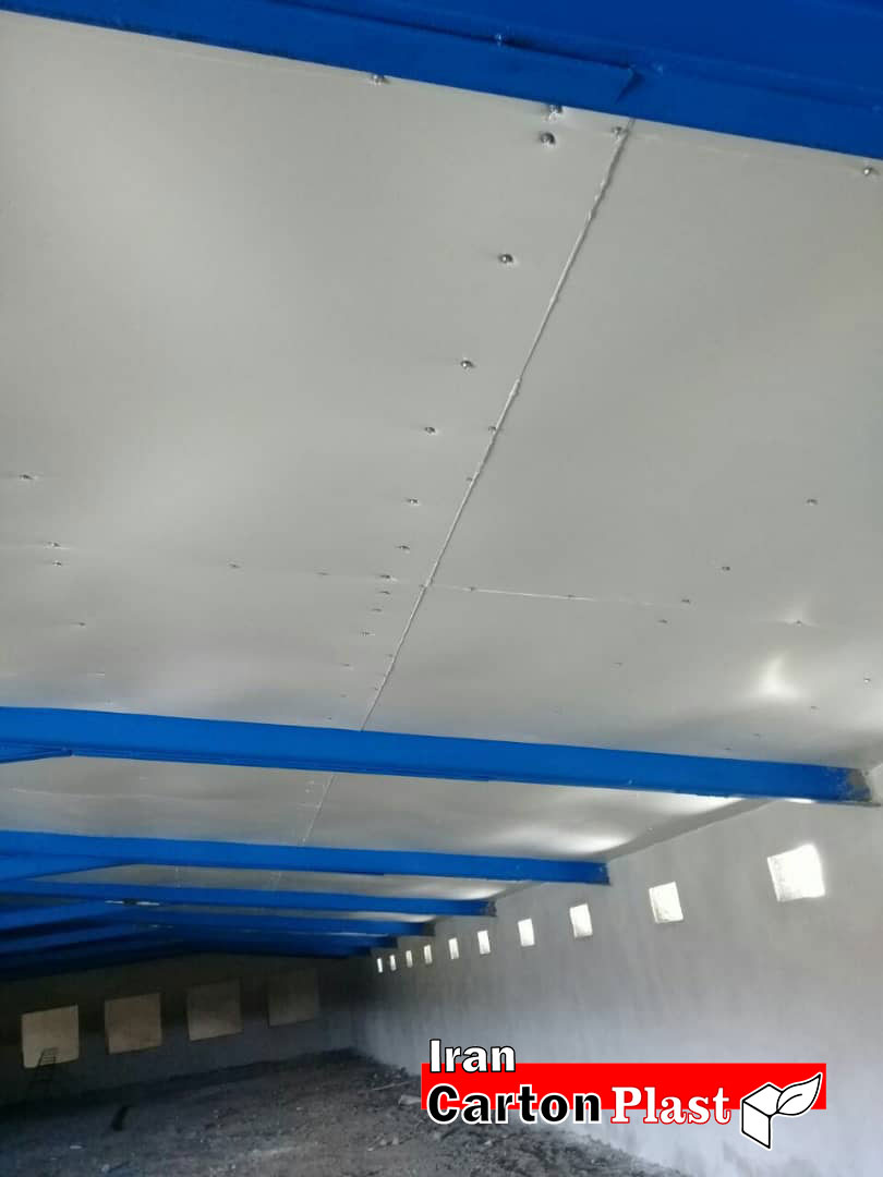 2020120 - پوشش سقف سوله با کارتن پلاست