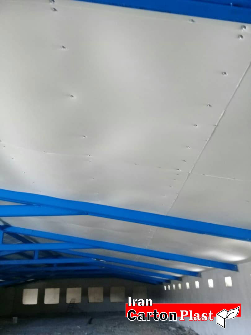2020122 - پوشش سقف سوله با کارتن پلاست