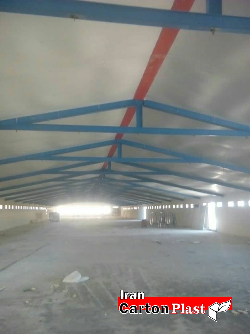 2020124 - پوشش سقف سوله با کارتن پلاست